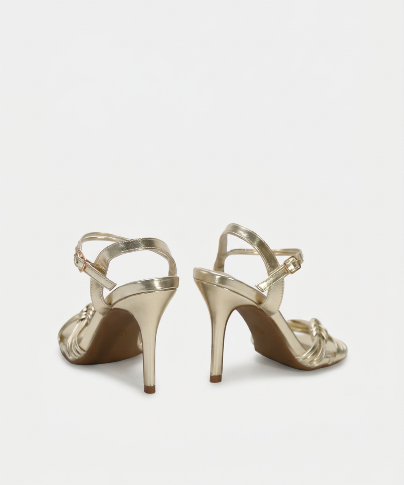 Sandalia tac&oacute;n tiras nudo image number null